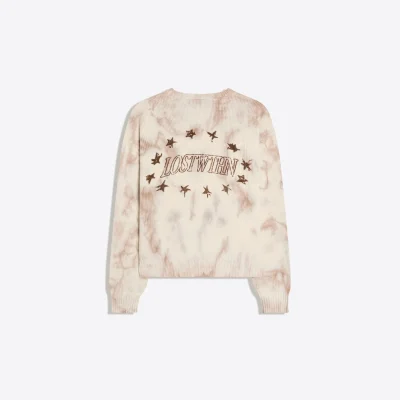 بیسکوییت یقه بافتنی طرح دار برشکا مردانه bershka