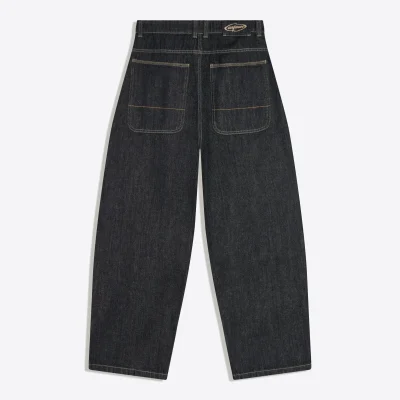 شلوار جین بارل فیت با دکمه‌های ضربدری مردانه bershka