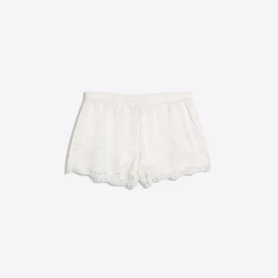 شورت ساتن دنتل دار bershka