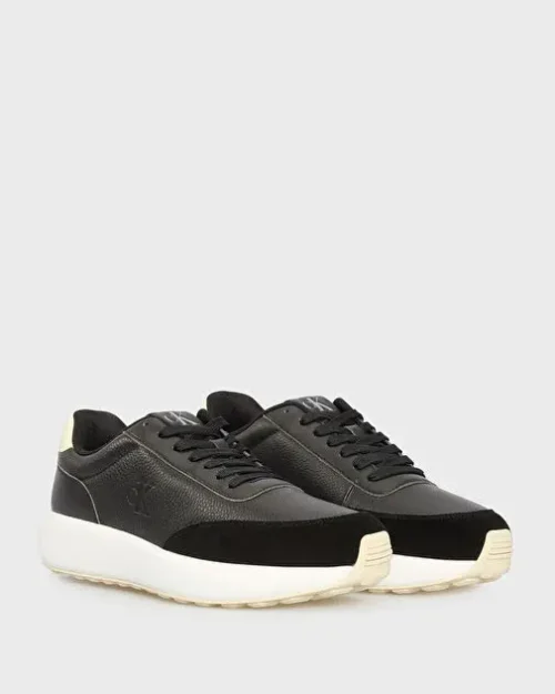 کفش اسنیکر Calvin Klein مردانه مشکی مدل ATHLEISURE RUNNER LACEUP LTH MIX
