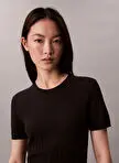 Calvin Klein زنانه مشکی یقه گرد استاندارد سویشرت LV044D308GUB1