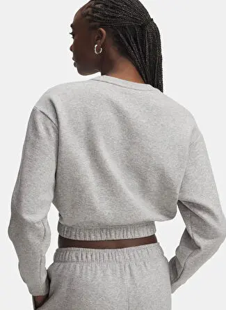 سویشرت کراپ زنانه آندر آرمور مدل Rival Fleece Piped C Gri