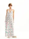لباس بلند زنانه Desigual مدل Kare Yaka، چند رنگ، طرح دار 24SWVW06