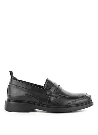 کفش روزمره چرم مشکی مردانه Hush Puppies مدل Orin
