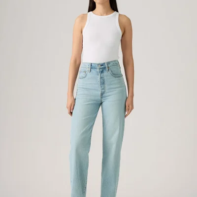 شلوار جین زنانه Levis Ribcage Full Length Blasted Stone مدل Mavi