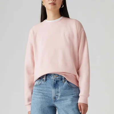 سویشرت زنانه Levis مدل EVERYDAY SWEATSHIRT POTPOURRI FLEEC صورتی