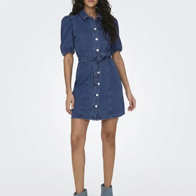 لباس زنانه ماوی ONLVIBBE SS BELT DNM DRESS NOOS boyner