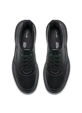 کفش روزمره مردانه چرم اصل Clarks مدل Mullan Easy مشکی