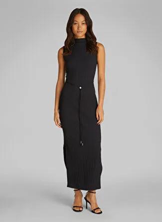 Calvin Klein زنانه مشکی یقه راسته لباس K20K208304BEH