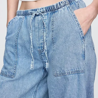 شلوار بگی جین Mid Rise UltraSoft Easy Baggy