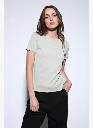 Antioch Açık Yeşil Basic زنانه تی شرت
