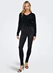 ONLY PIUMO LS V-NECK KNT بلوز زنانه یقه هفت مشکی