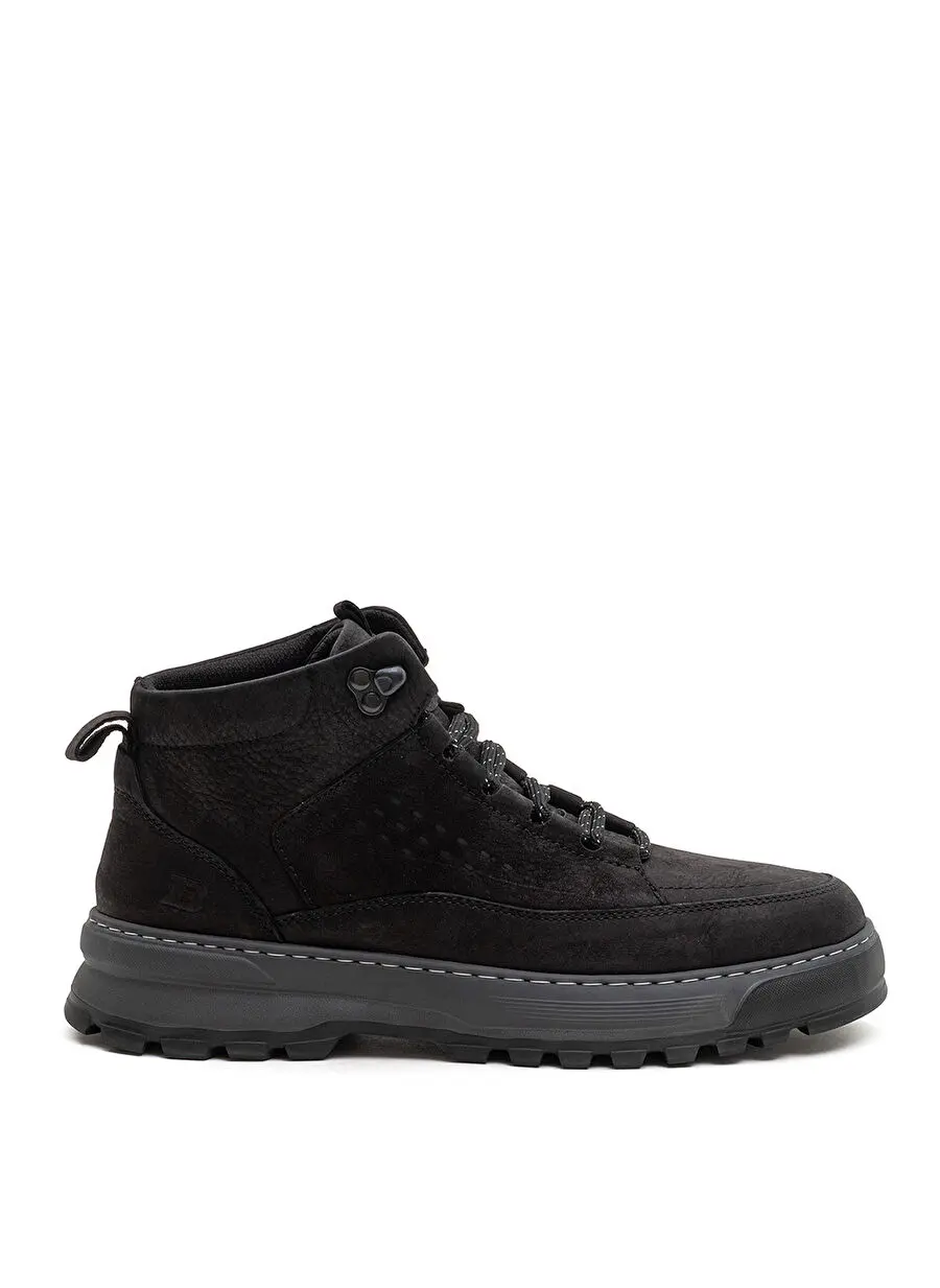 بوت چرم مردانه بولداوزر مشکی مدل BUL-260048