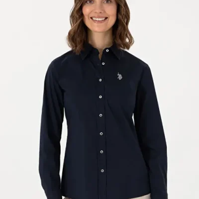 پیراهن اسلیم فیت زنانه U.S. Polo Assn. مدل CRISY025Y - سرمه‌ای