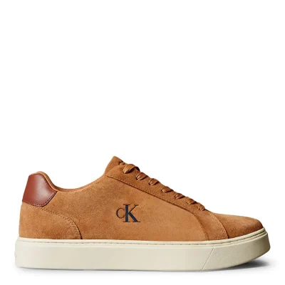 کفش اسپرت چرم قهوه‌ای مردانه Calvin Klein مدل CLASSIC CUPSOLE LACEUP SU