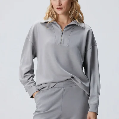 زنانه یقه‌ایستاده Basic Sweatshirt مدل SPH-05 Network Gri
