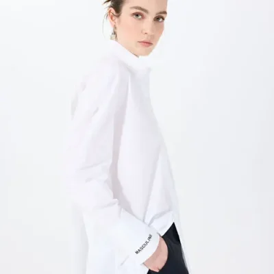 پیراهن زنانه گشاد سفید SORBE مدل THE BOYISH SHIRT 4004