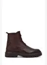 چکمه چرم قهوه‌ای مردانه با زیپ و زیره ضخیم مدل 25WFD6857FT boyner