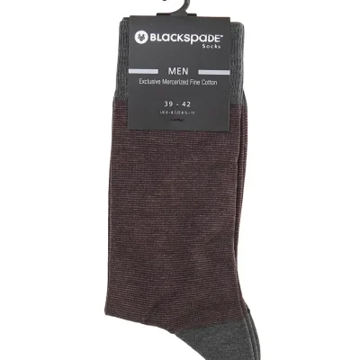 جوراب بلند مشکی اسپید مشکی طرح دار مردانه Blackspade