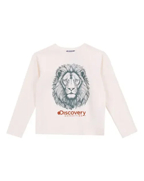 تی‌شرت پسرانه Discovery Expedition مدل Ekru D5WM-TST3103