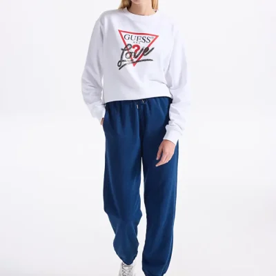شلوار اسلش Guess Jeans زنانه مدل Regular Fit لاکی
