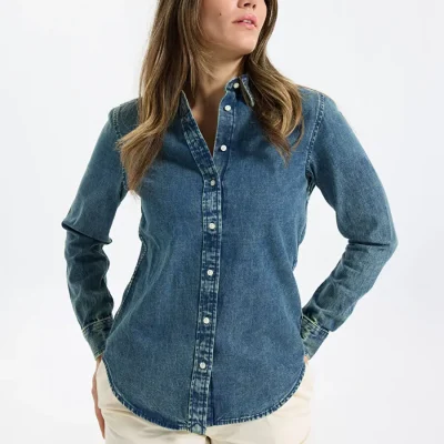 بلوز زنانه استاندارد آبی 200971084 Lauren Ralph Lauren