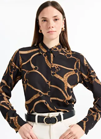 Lauren Ralph Lauren پیراهن زنانه مشکی طرح‌دار 200970823