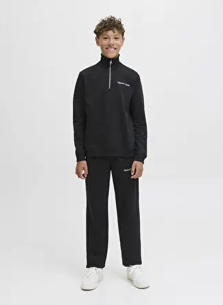 Jack & Jones شلوار سوئت‌پنت مشکی طرح‌دار پسرانه 12284054 boyner