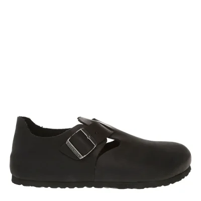 دمپایی چرمی مردانه بیرکن‌استاک مدل LONDON FL مشکی 166543 Birkenstock