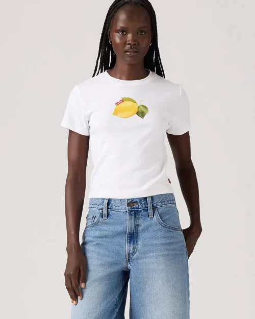 تیشرت سفید زنانه Levis مدل GR ESSENTIAL SPORTY TEE PHOTO FRUIT