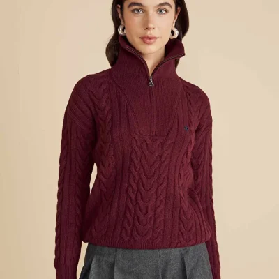 بوردو زنانه بافت استاندارد مدل باتو Brooks Brothers