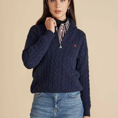 Brooks Brothers بافت زنانه لاک‌پشتی استاندارد فیت مشکی
