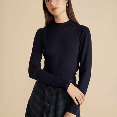 لاکیورت زنانه یقه نیمه اسکی مدل استاندارد فیت Brooks Brothers
