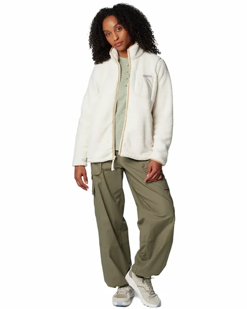 Columbia AK5171 WEST BEND FULL ZIP II پلار سوئیشرت زنانه، یقه ایستاده، رنگ بژ
