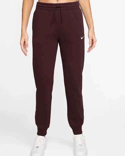 Nike FZ7626-652 W NSW PHNX FLC MR PANT S بورگوندی زنانه شلوار اسپرت