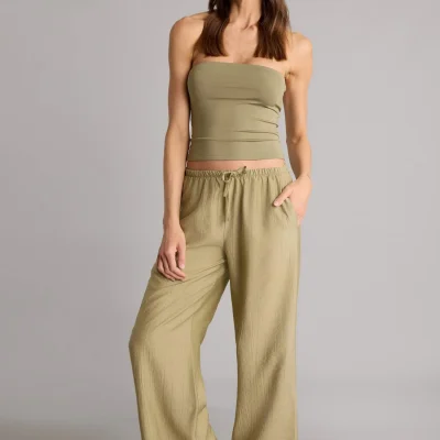 شلوار زنانه دFacto مدل Wide Leg کمر بلند 3463139 Defacto