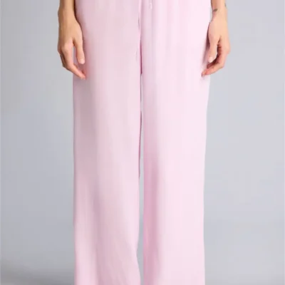 شلوار زنانه پمبه مدل Wide Leg کمر بلند از جنس ترکیب کتان 3423676 Defacto