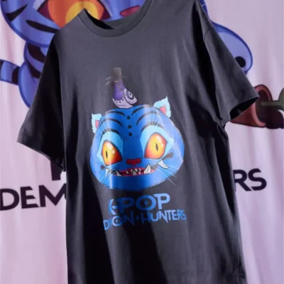 تیشرت اورسایز آنتراسیت زنانه DeFacto مدل Demon Hunters کد 3410183