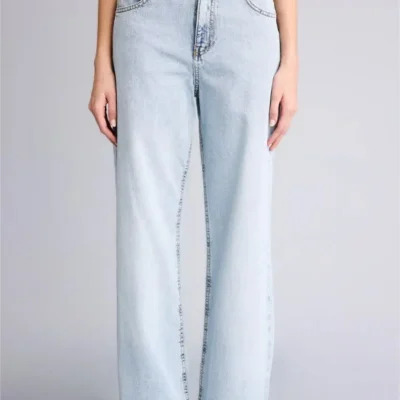 شلوار جین زنانه ماوی مدل Straight Wide High Waist 3375295 Defacto
