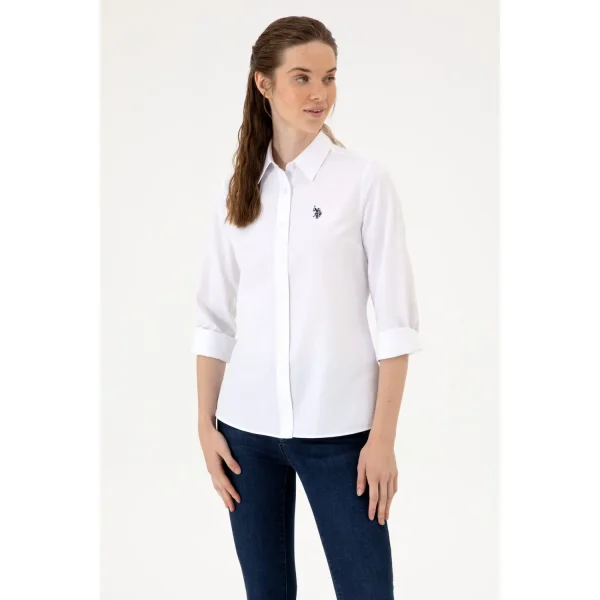 بلوز زنانه شیک و مدرن با پارچه کتان U S Polo Assn