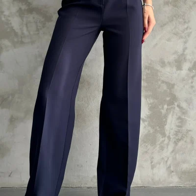 شلوار پارچه‌ای کلاسیک لاکی با کمر بلند زنانه - مدل جدید Macharel Jeans