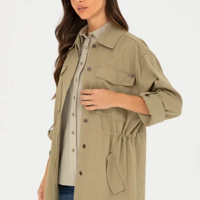 کت خاکی زنانه مدل 50284004-VR027 U S Polo Assn