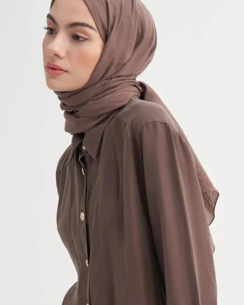 شال ارگانیک طرح چروک کافه ای نرم