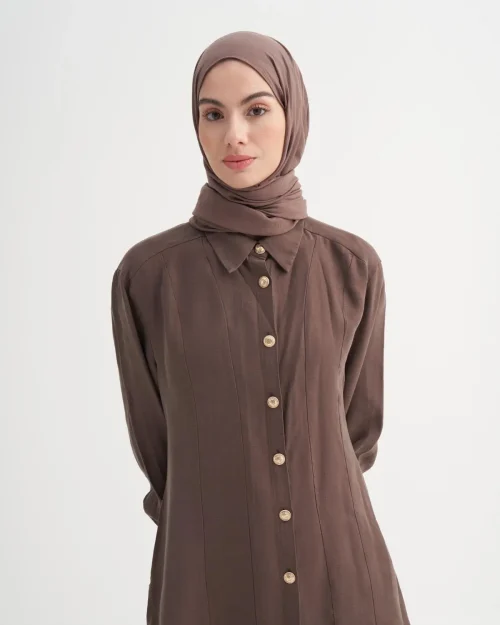 شال ارگانیک طرح چروک کافه ای نرم