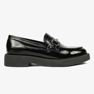 کفش کژوال زنانه 72133 Zn Urban Deri Comfort Casual Oxford مشکی-روگان Greyder