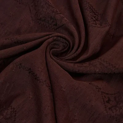 شال کوکون ابریشم‌نما Siena مدل جاکارلی - طرح موتیف - رنگ قهوه‌ای - سایز 18 Valentino Orlandi