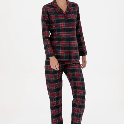 پاجاما ست زنانه طرح کریسمس قرمز مدل 50318817-VR030 U S Polo Assn