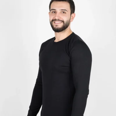 پلیور 4001 مردانه یقه پولو آبی Ribana