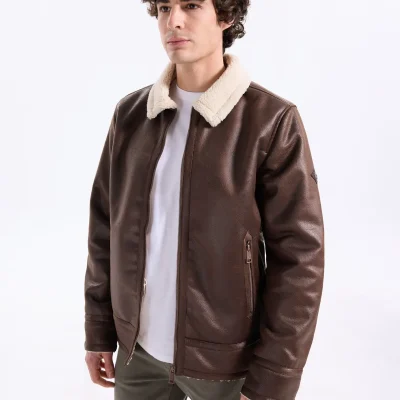 مانتو مردانه کافه اورکا Avery مدل LCM 232009 قهوه‌ای LEE Cooper