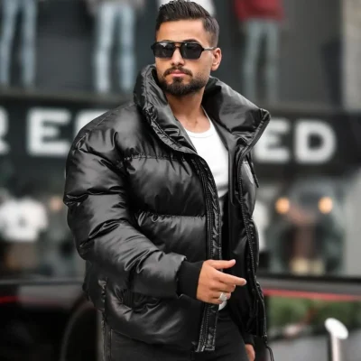 مانتو چرم زمستانی trendyol